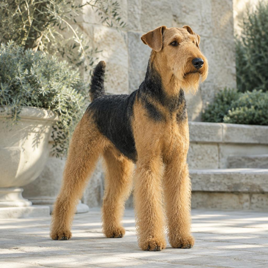 Airedale Terrier dog portrait