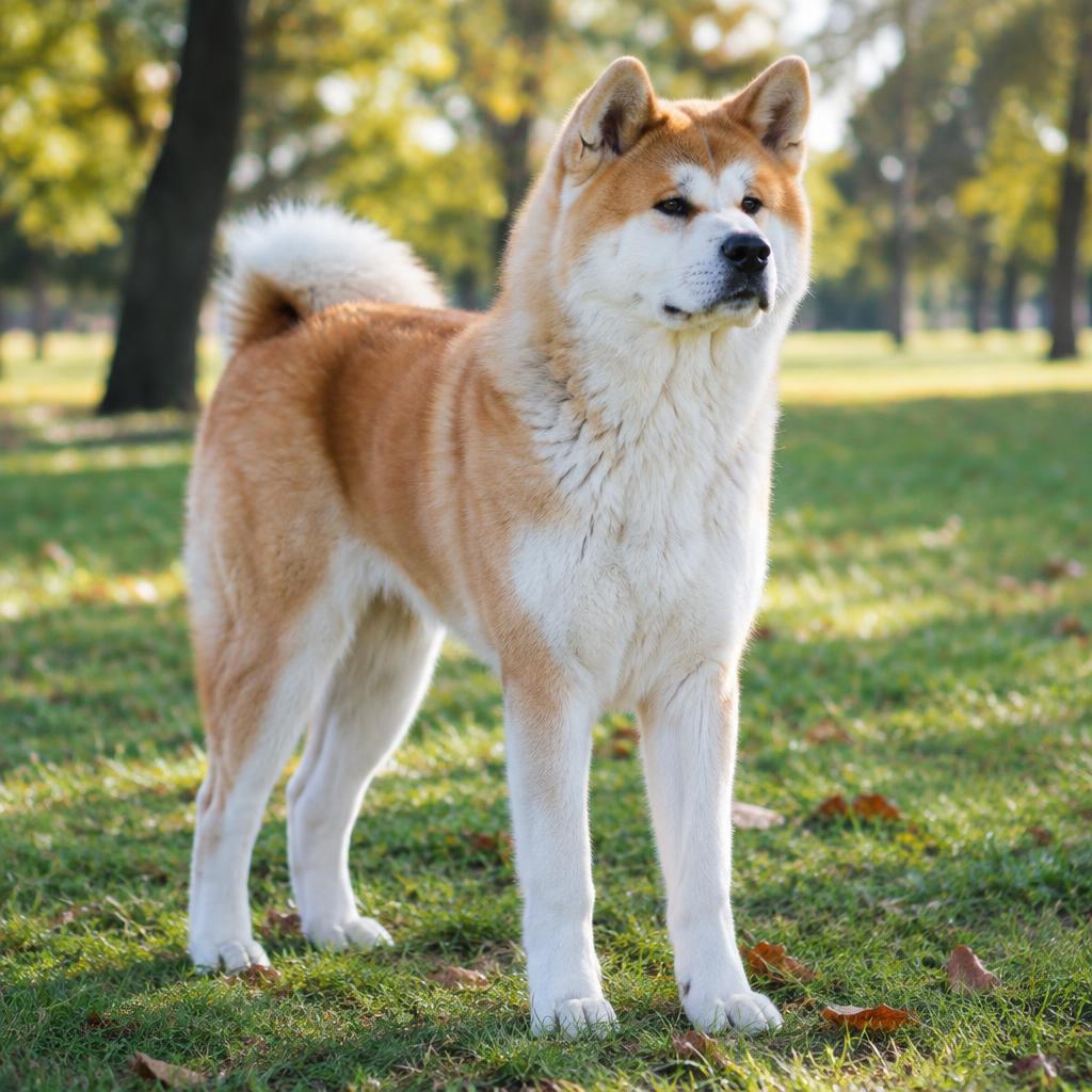 Akita dog portrait