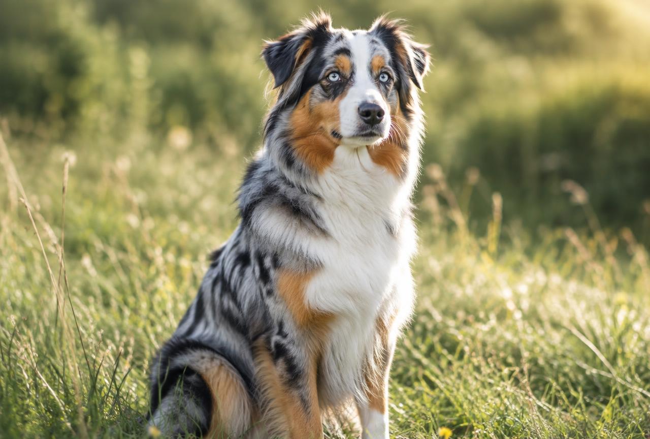 Australian Shepherd dog portrait
