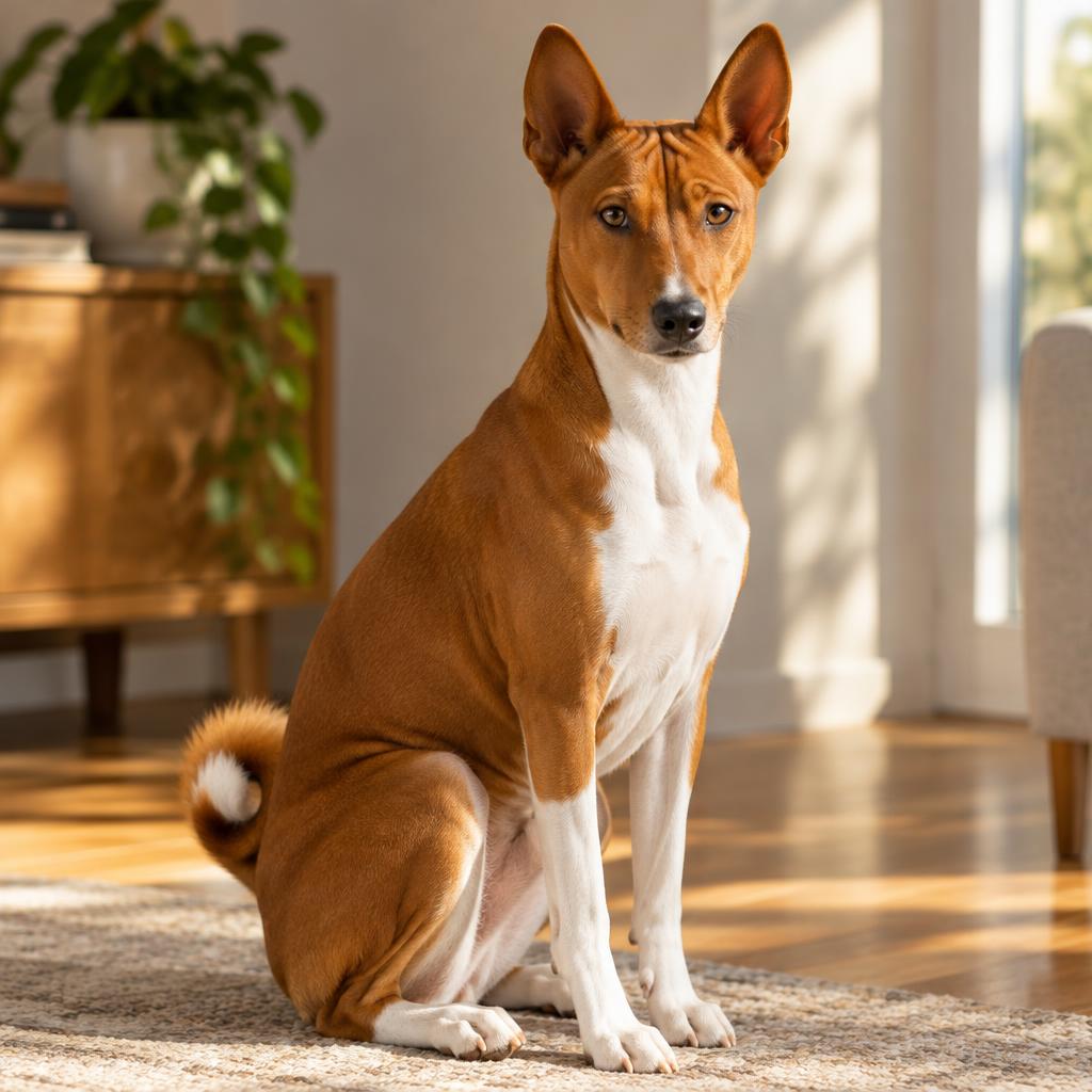 Basenji dog portrait