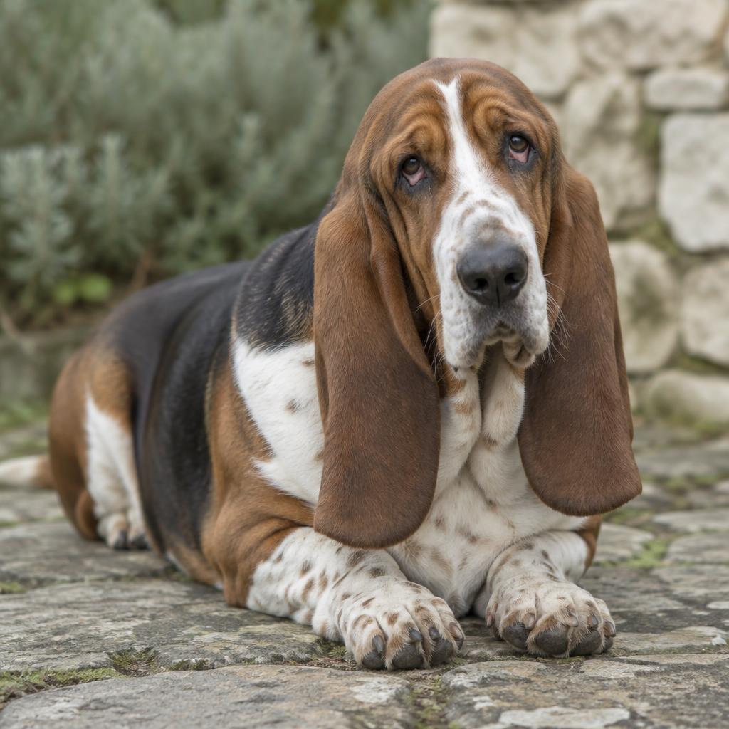 Basset Hound dog portrait
