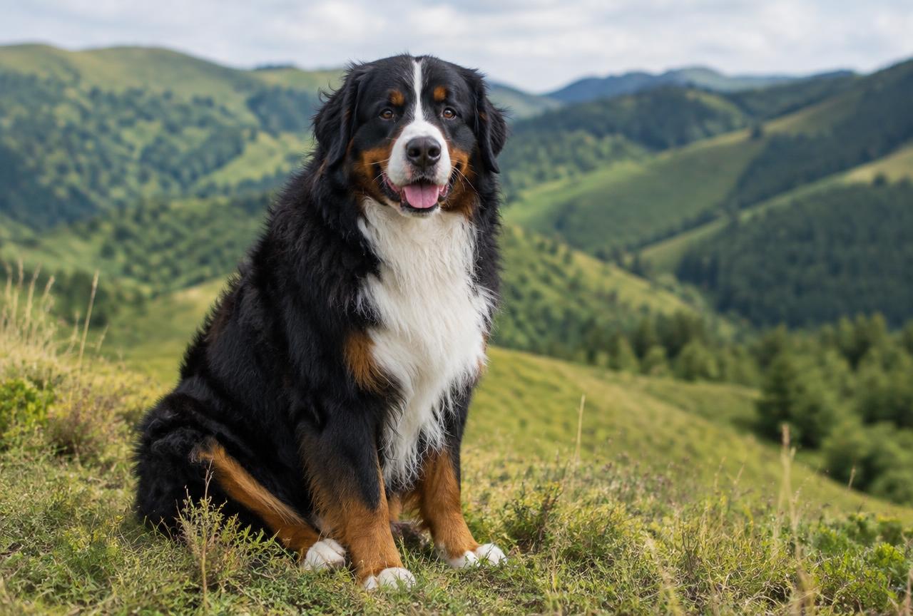 Bernese Mountain Dog dog portrait
