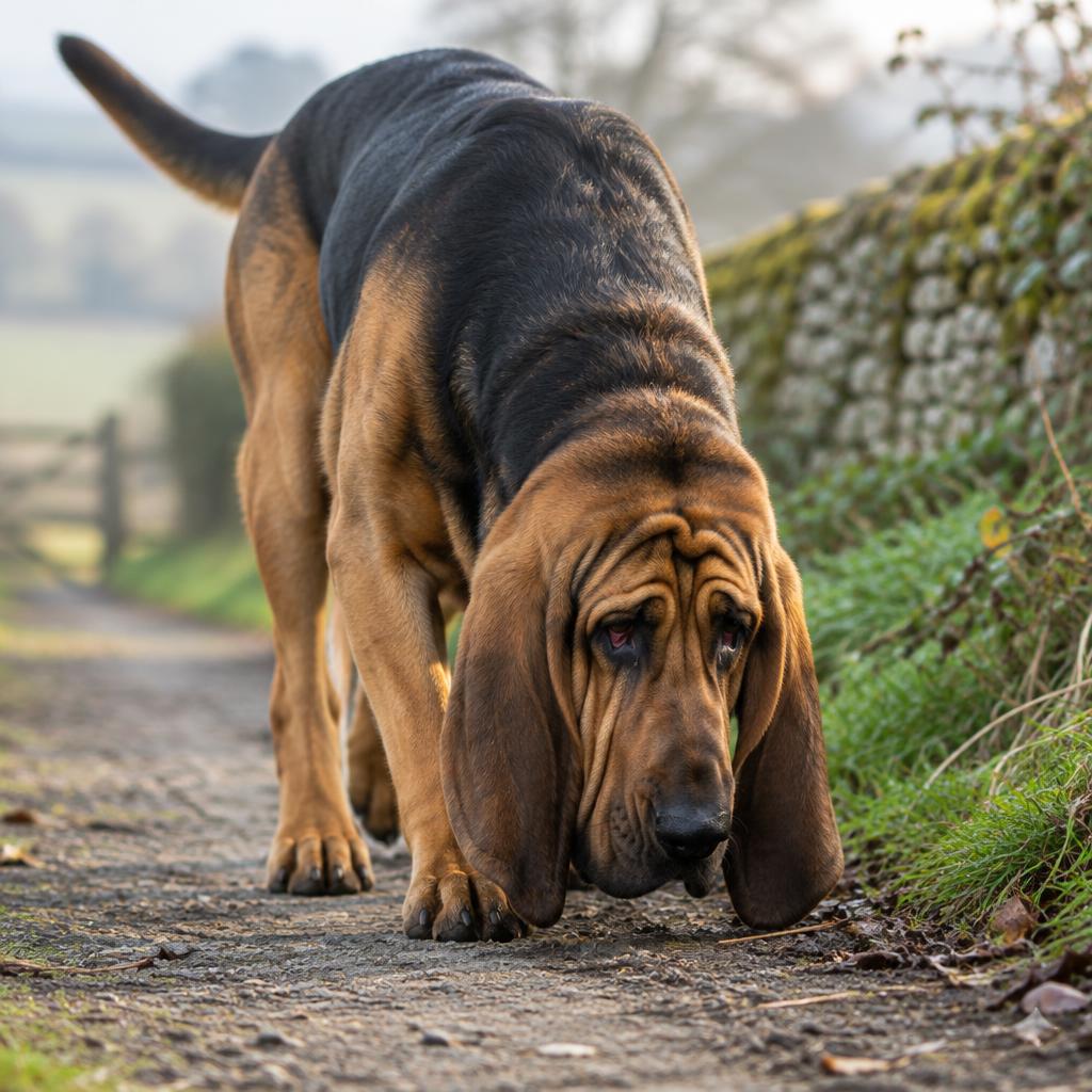 Bloodhound dog portrait