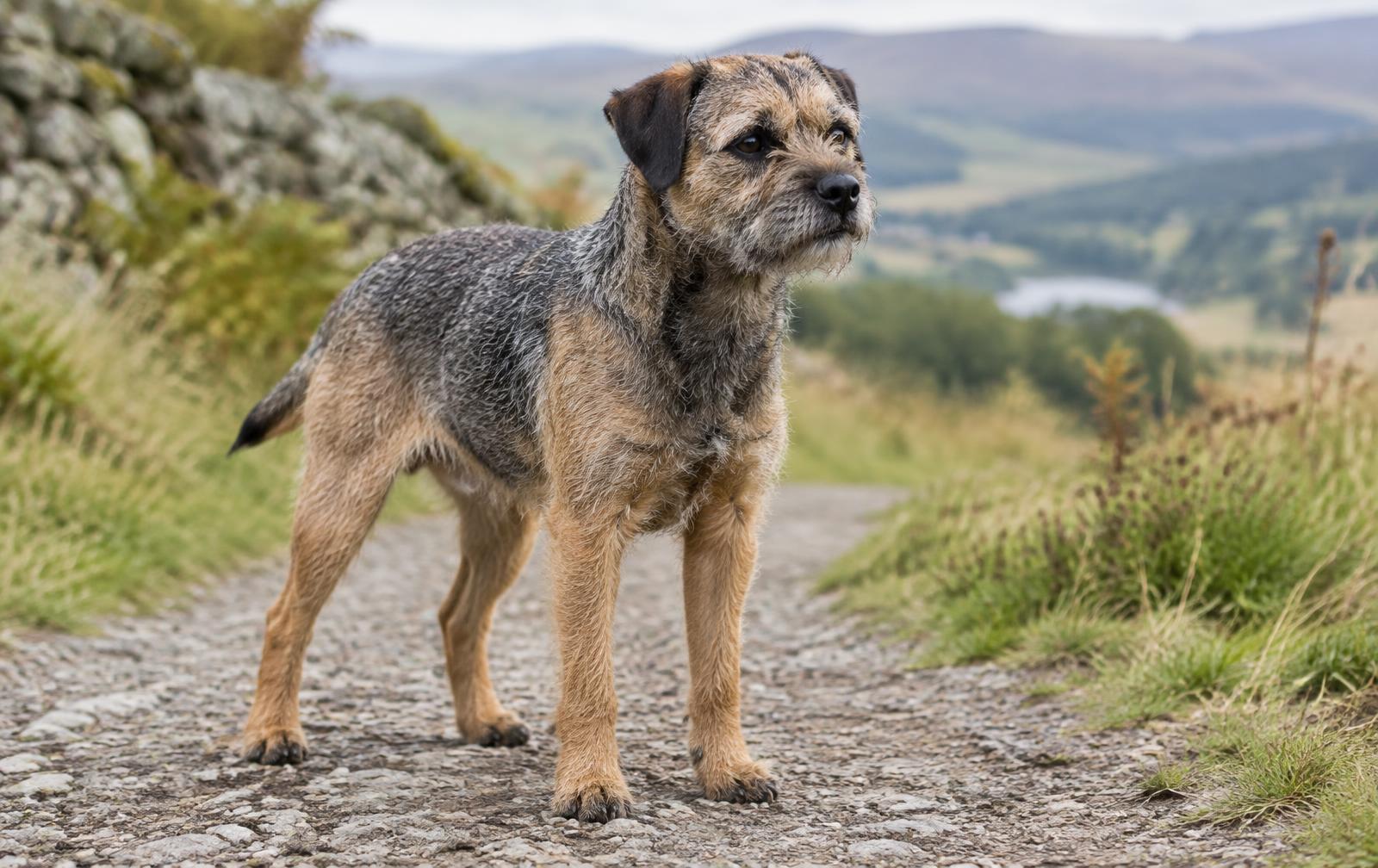 Border Terrier dog portrait