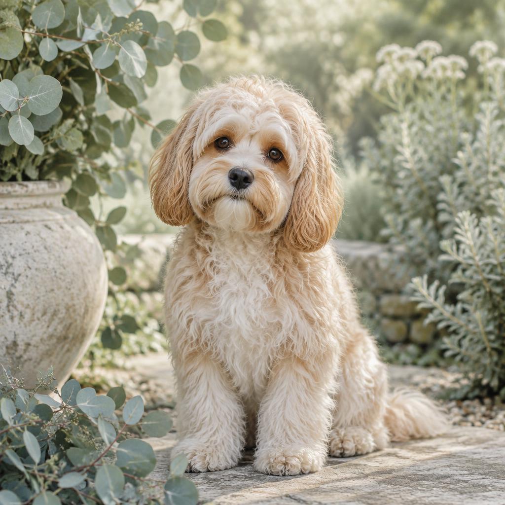 Cavachon dog portrait