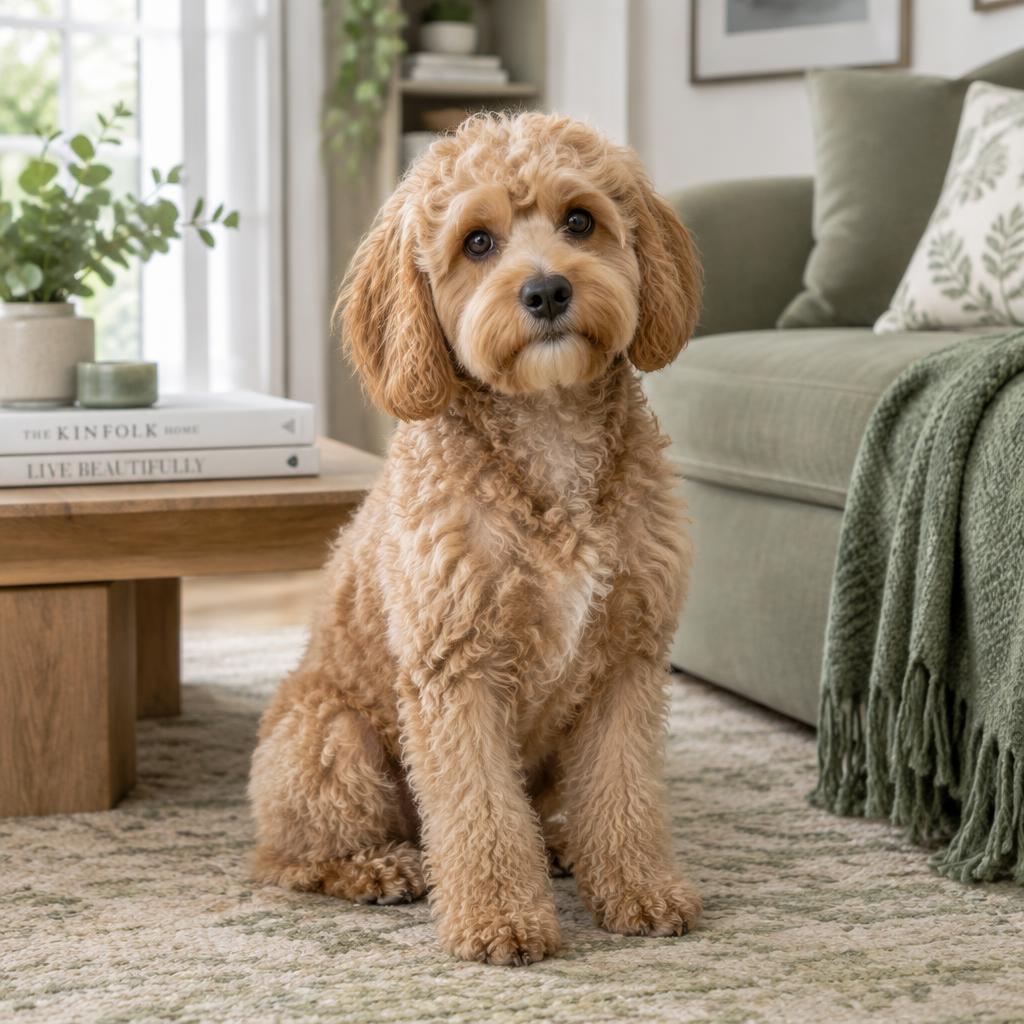 Cavapoo dog portrait