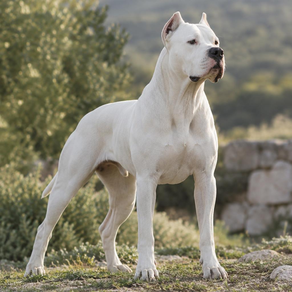 Dogo Argentino dog portrait