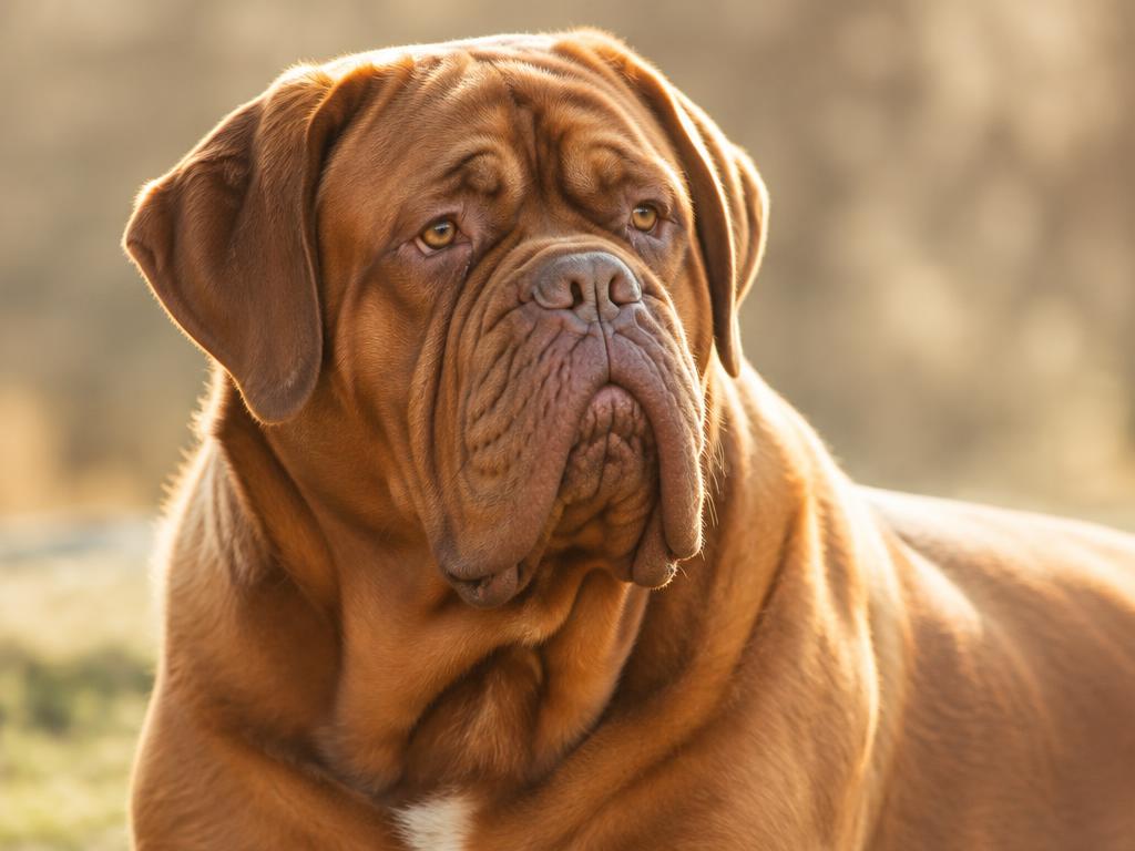 Dogue de Bordeaux dog portrait