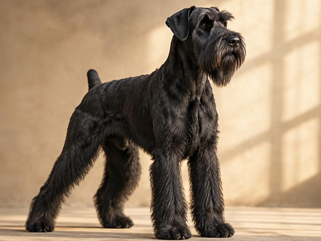 Giant Schnauzer dog portrait