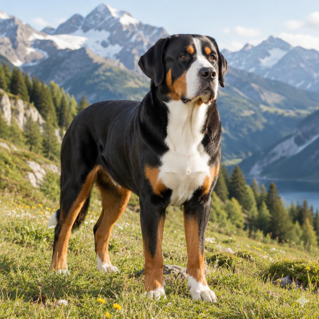 Greater Swiss Mountain Dog dog portrait