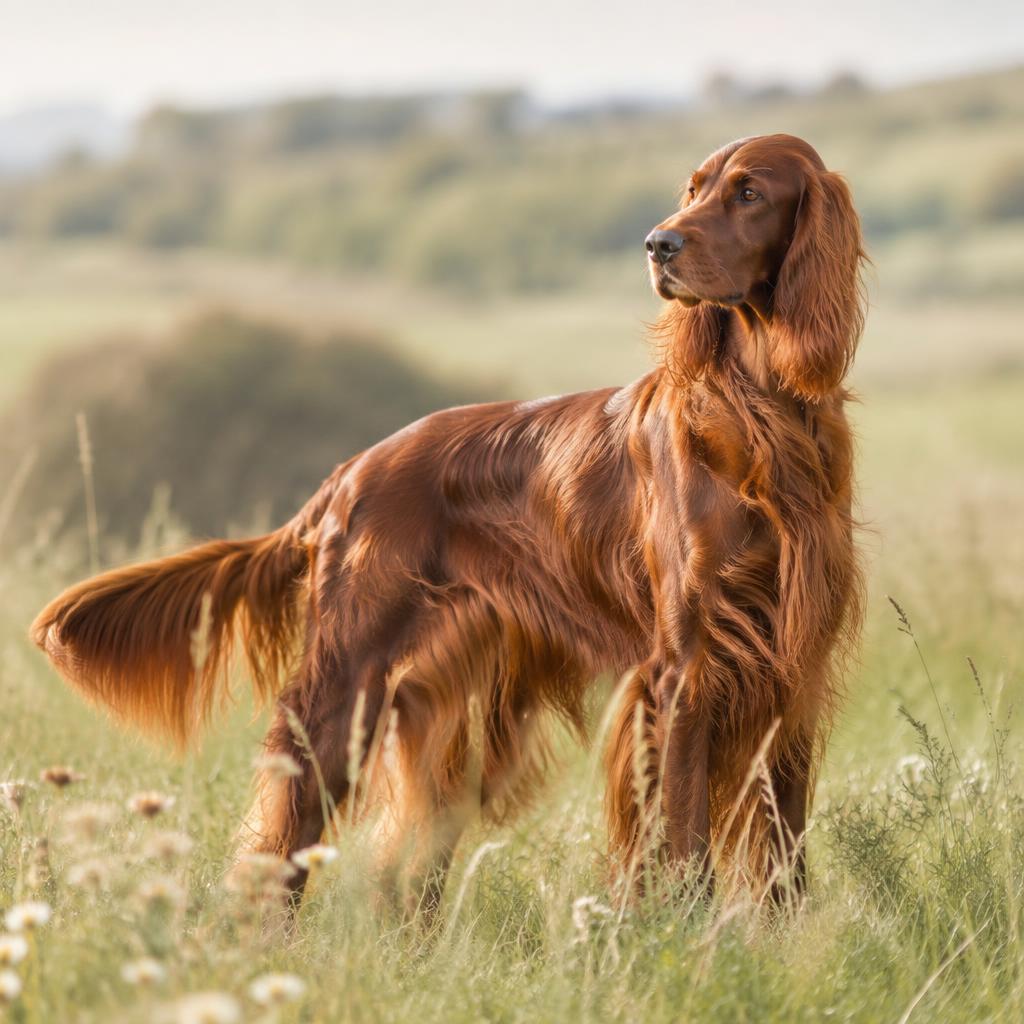 Irish Setter dog portrait