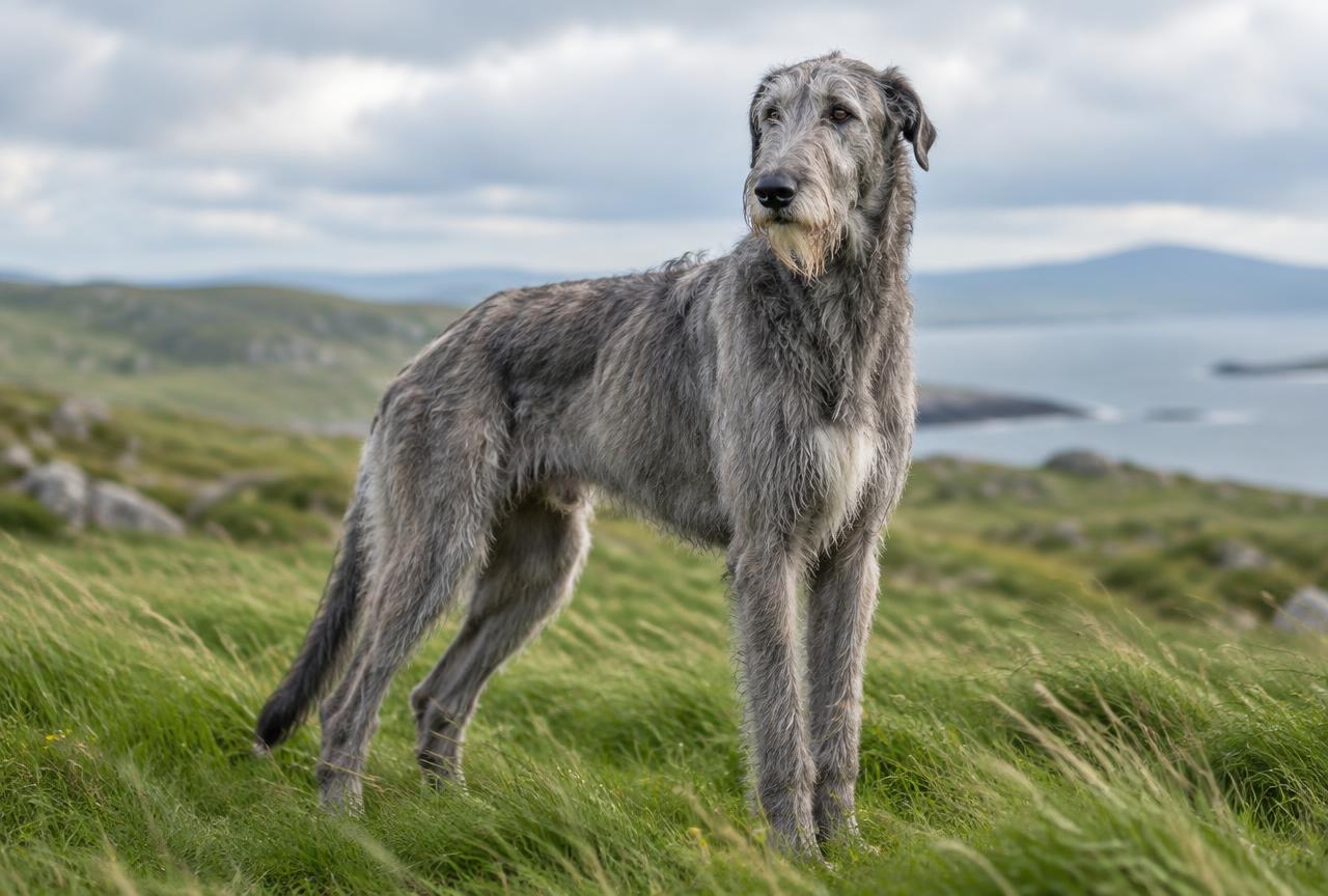 Irish Wolfhound dog portrait