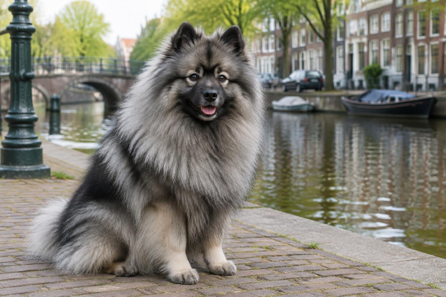 Keeshond dog portrait