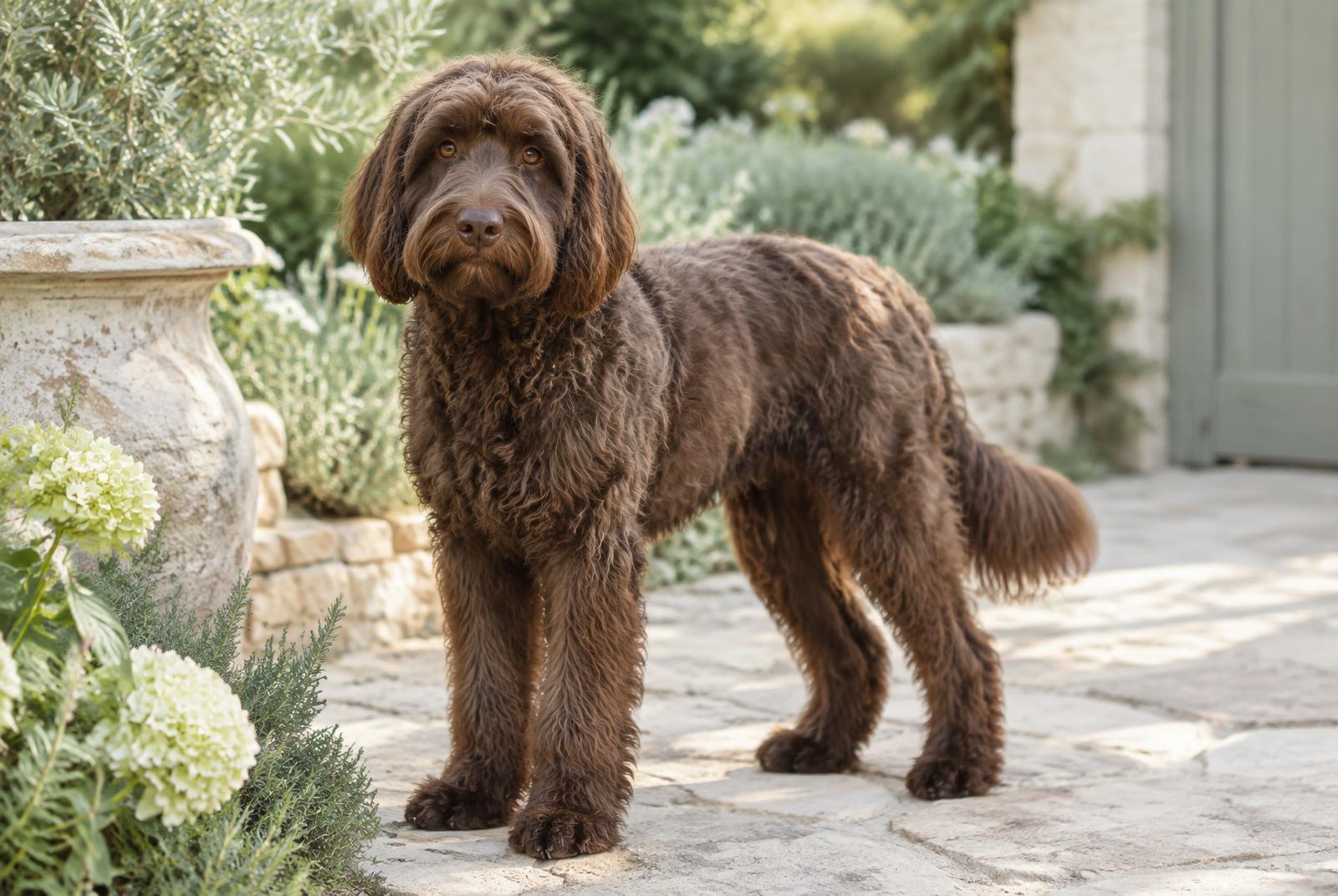 Labradoodle dog portrait