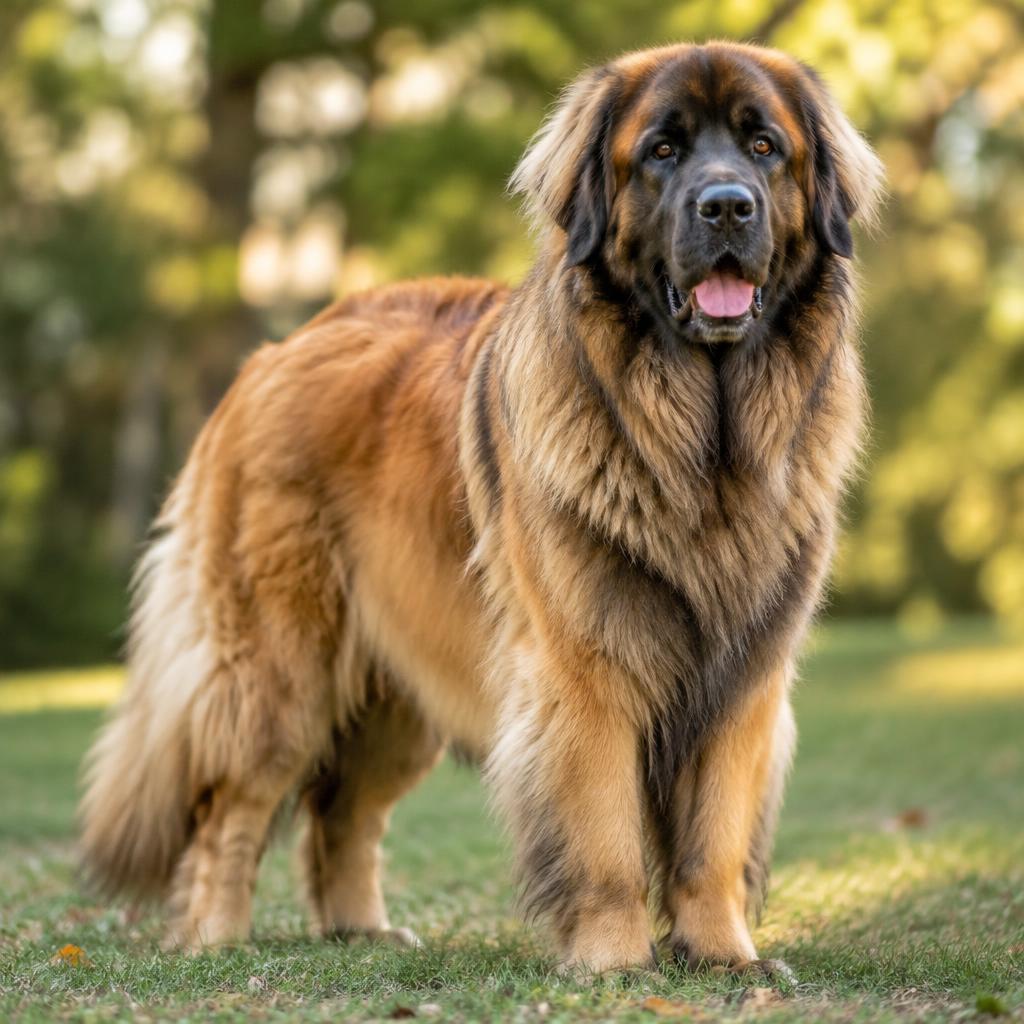 Leonberger dog portrait