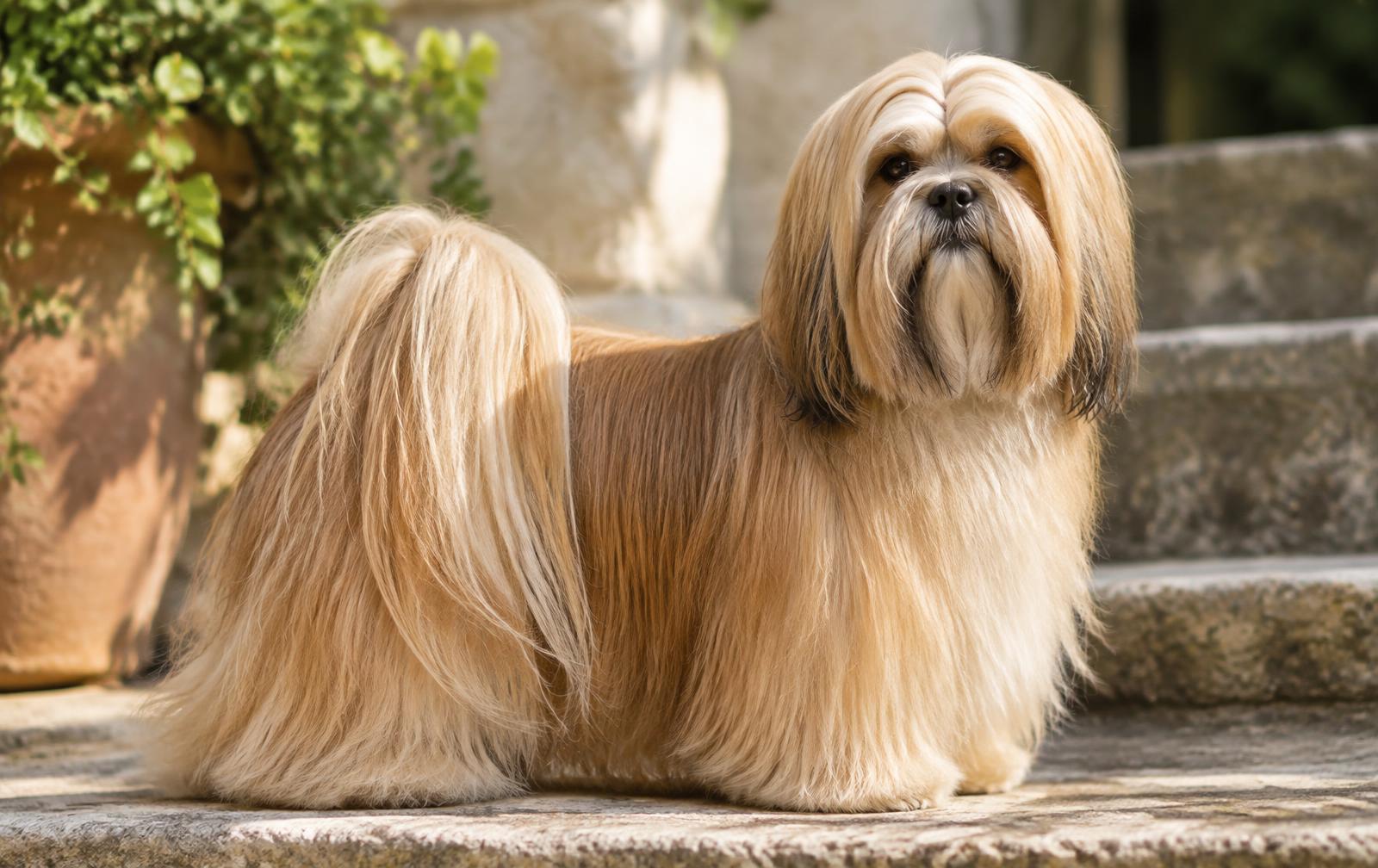 Lhasa Apso dog portrait