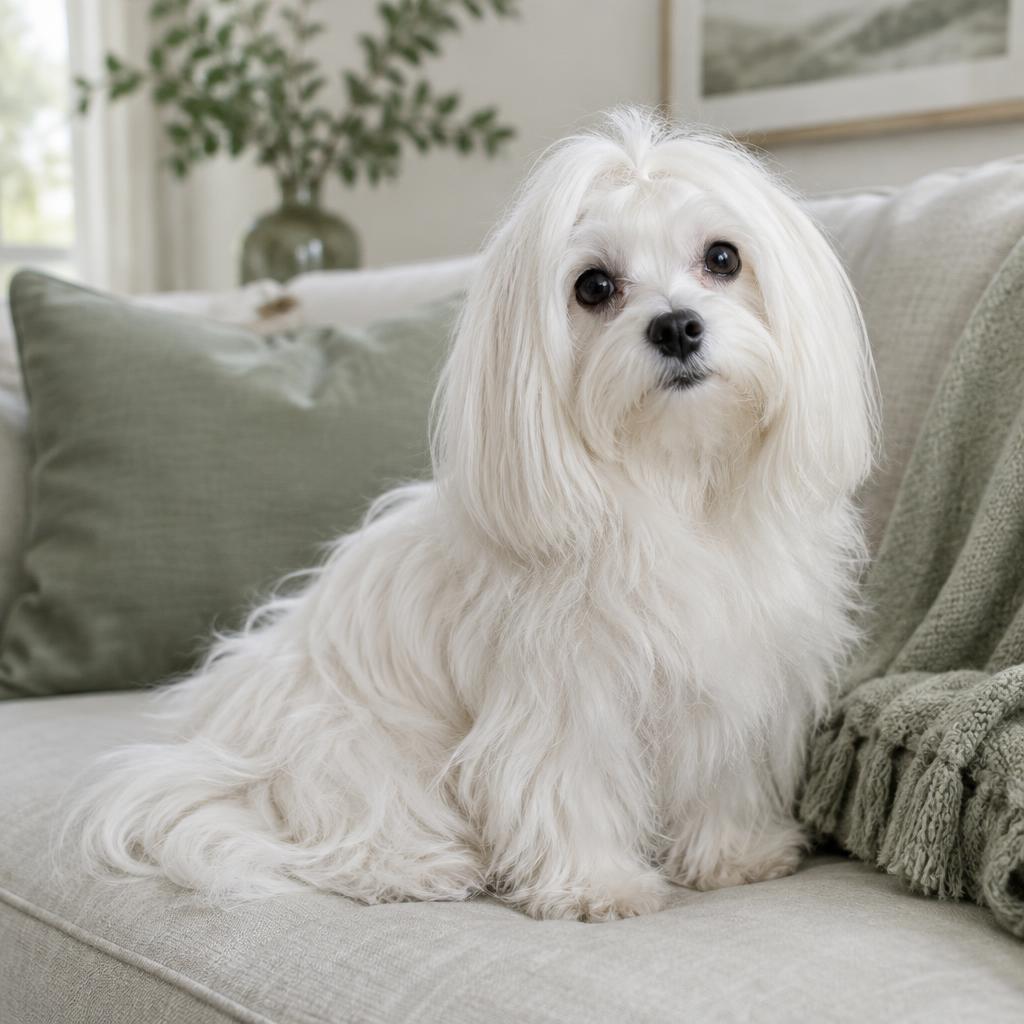 Maltese dog portrait