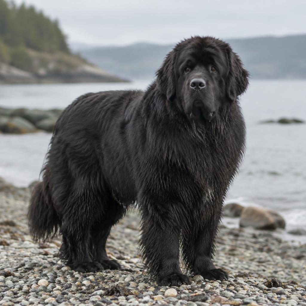 Newfoundland dog portrait