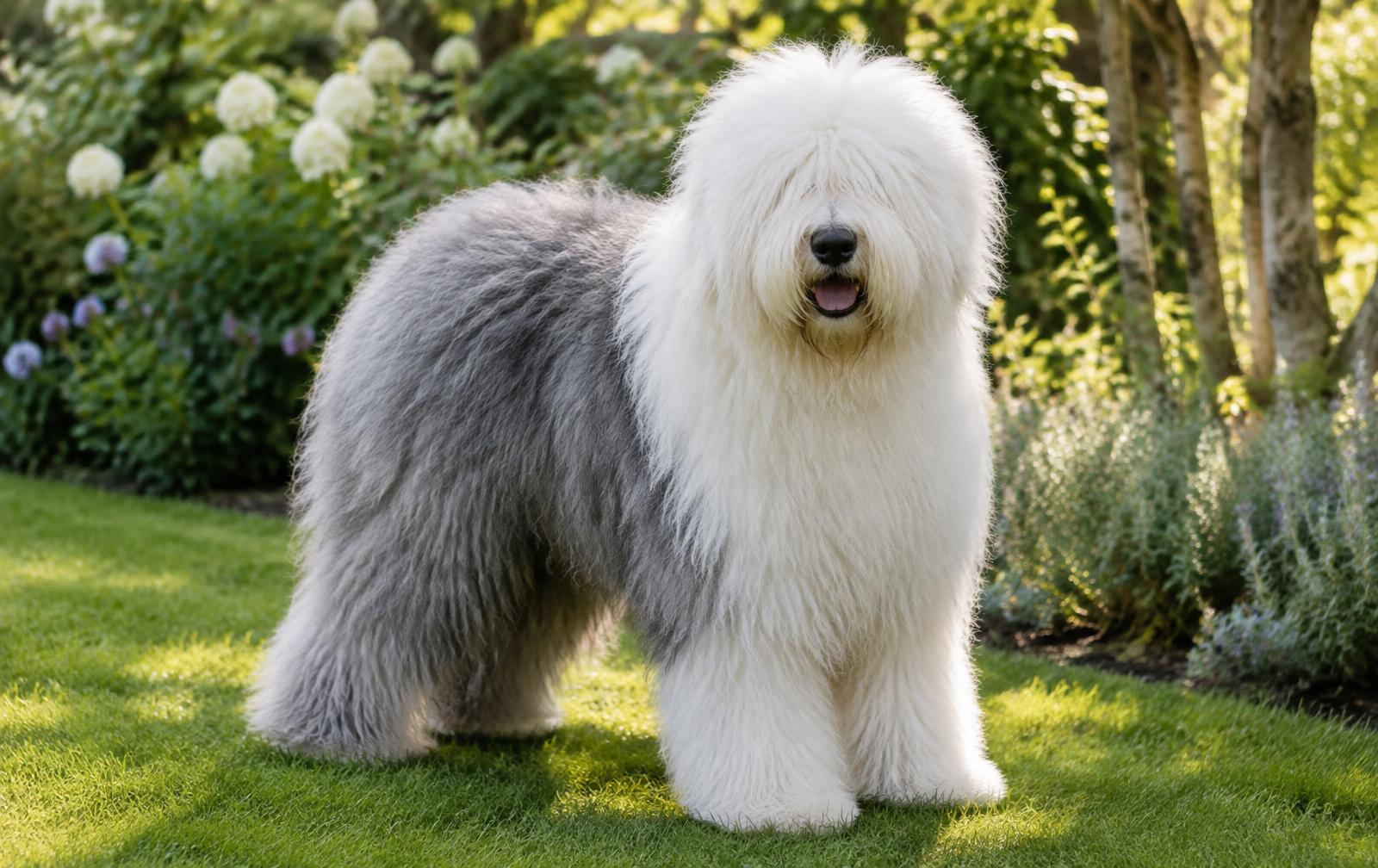 Old English Sheepdog dog portrait
