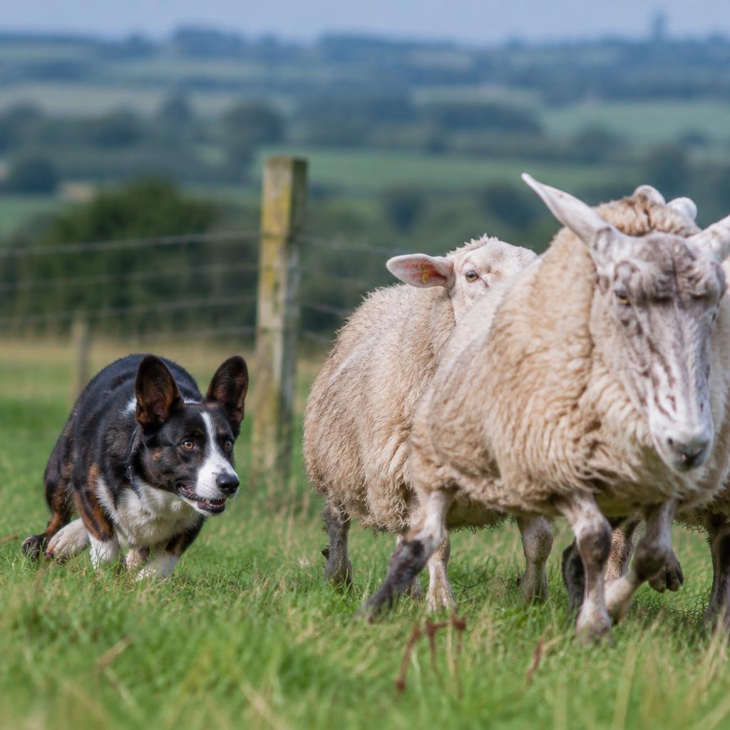 A Cardigan Welsh Corgi trotting outdoors in a securely fenced garden