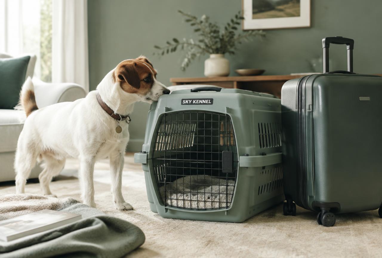 Preparing an airline-approved carrier before a flight