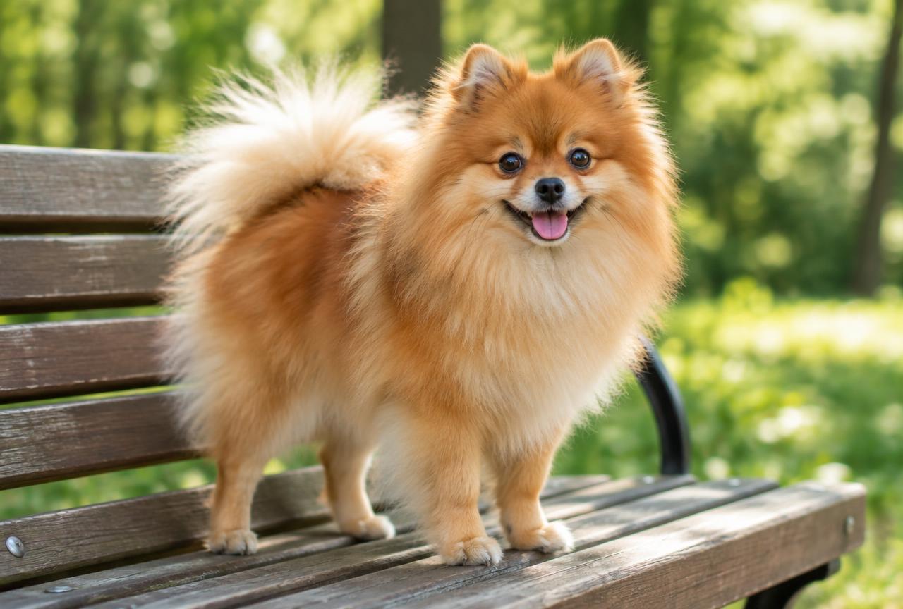 Pomeranian dog portrait