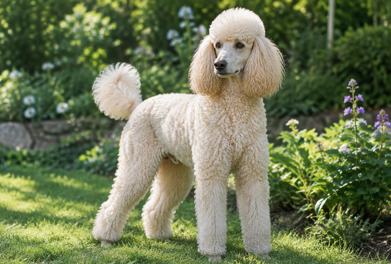 Poodle dog portrait