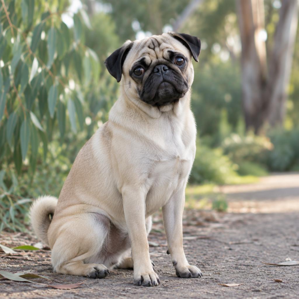 Pug dog portrait