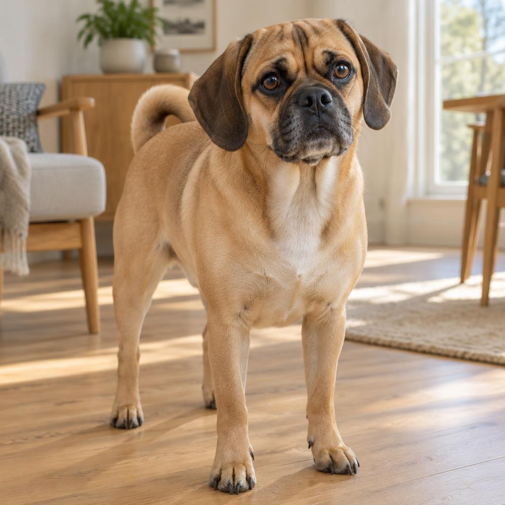 Puggle dog portrait