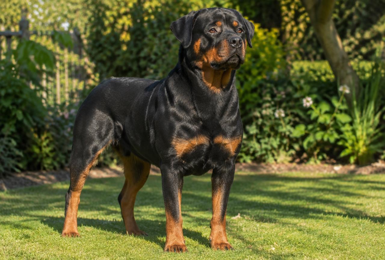 Rottweiler dog portrait