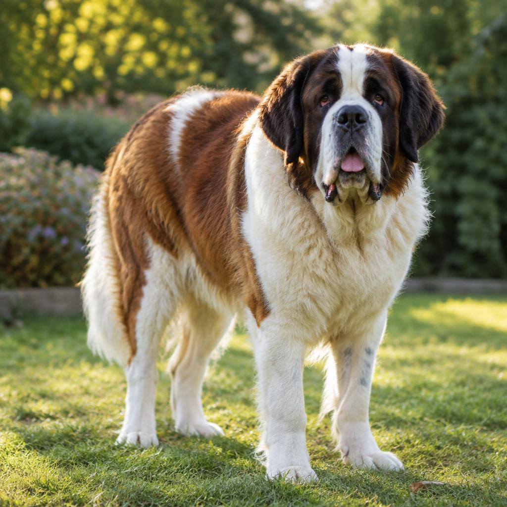 Saint Bernard dog portrait