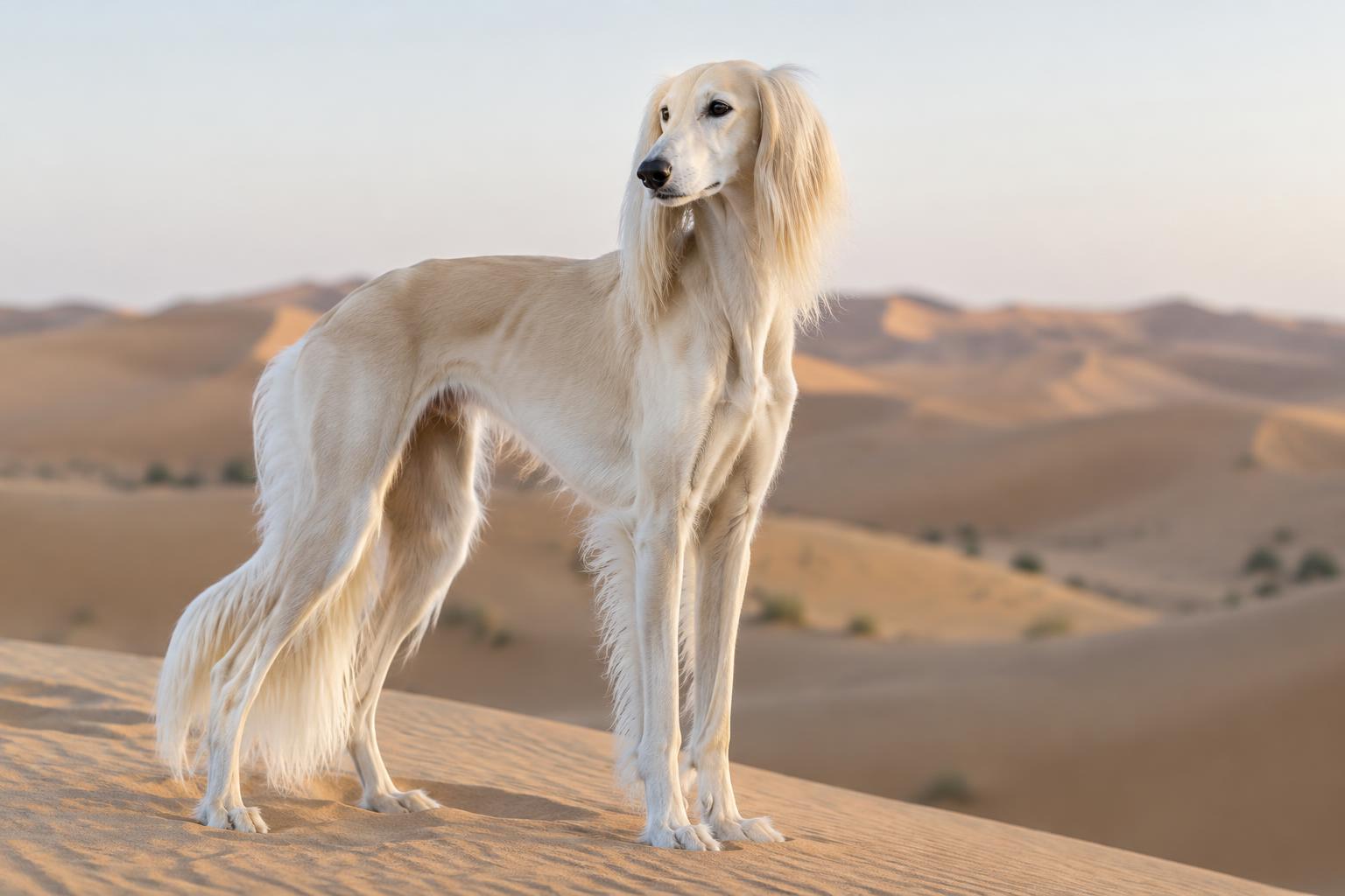 Saluki dog portrait