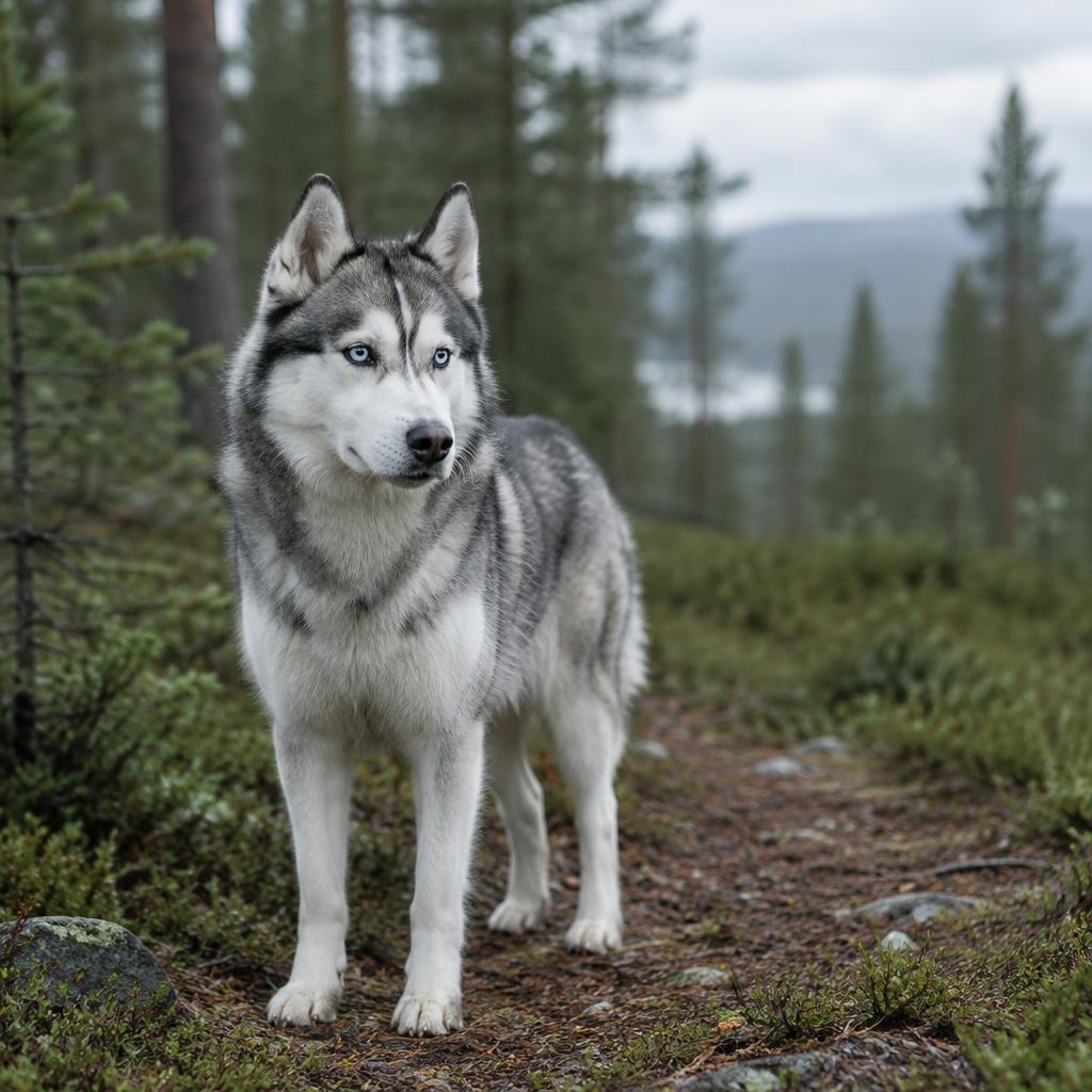 Siberian Husky dog portrait