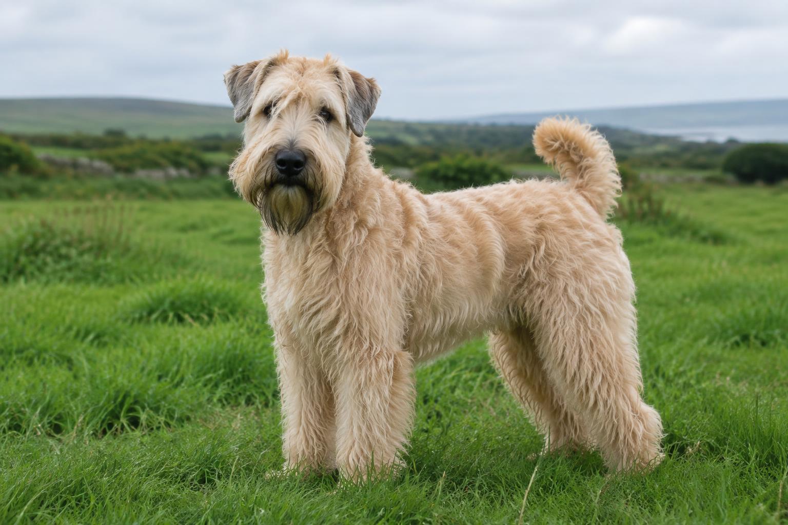 Soft Coated Wheaten Terrier dog portrait