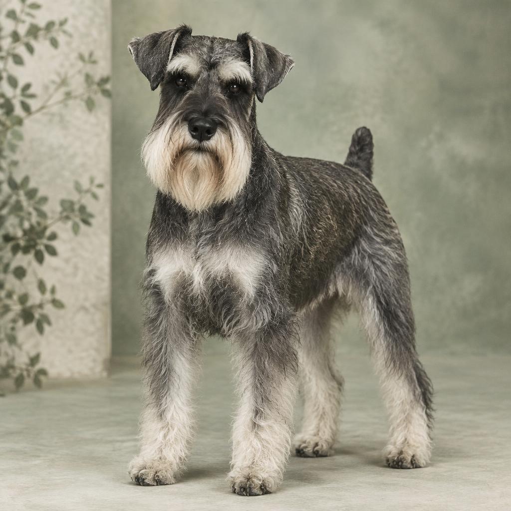 Standard Schnauzer dog portrait