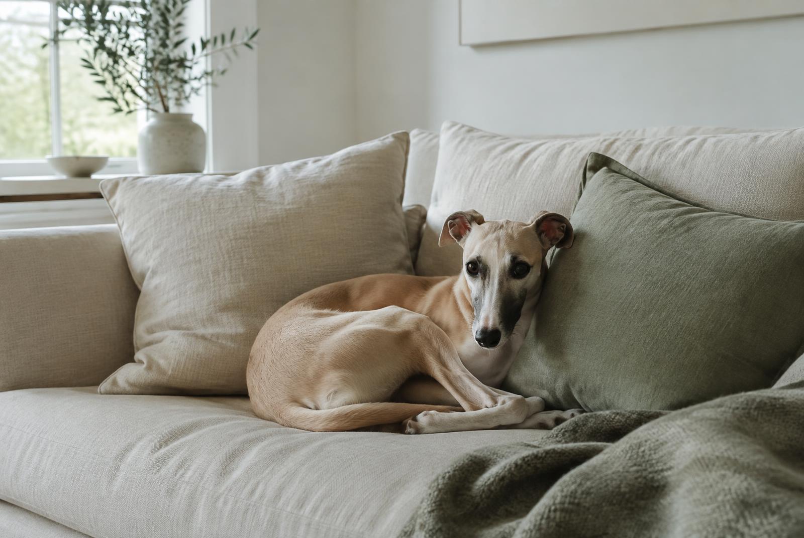Whippet dog portrait