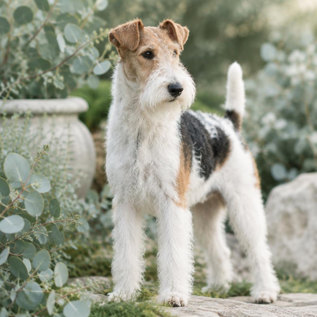 Wire Fox Terrier dog portrait